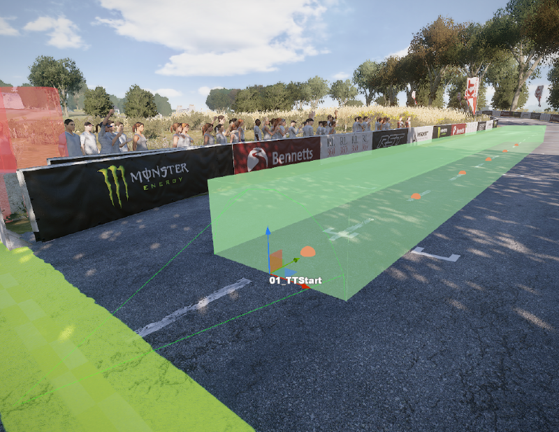 A view of the start queue component from the editor