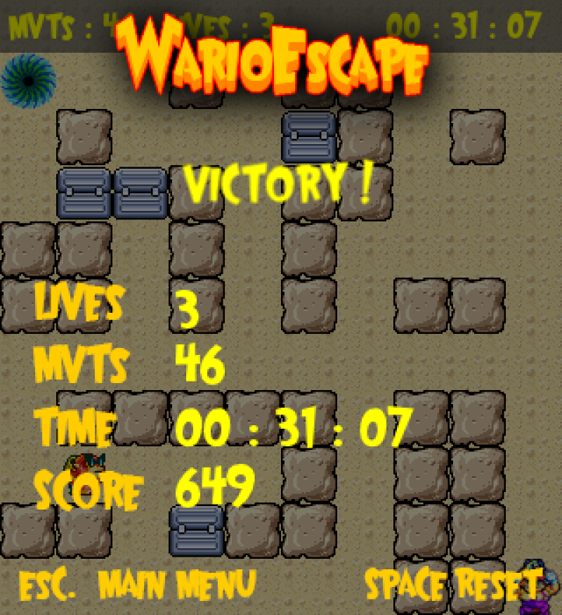 Victory screen